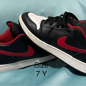 Kids Black and Red Sneakers